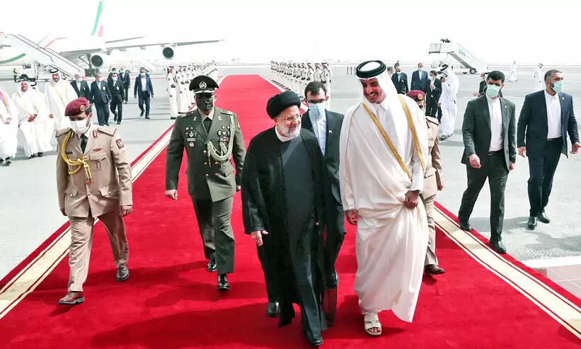 ഹൃദ്യം, ഊഷ്മളം; ഇറാൻ പ്രസിഡന്‍റിനെ വരവേറ്റ്​ രാജ്യം