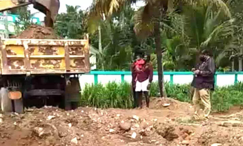 karunagapally paddy field filling