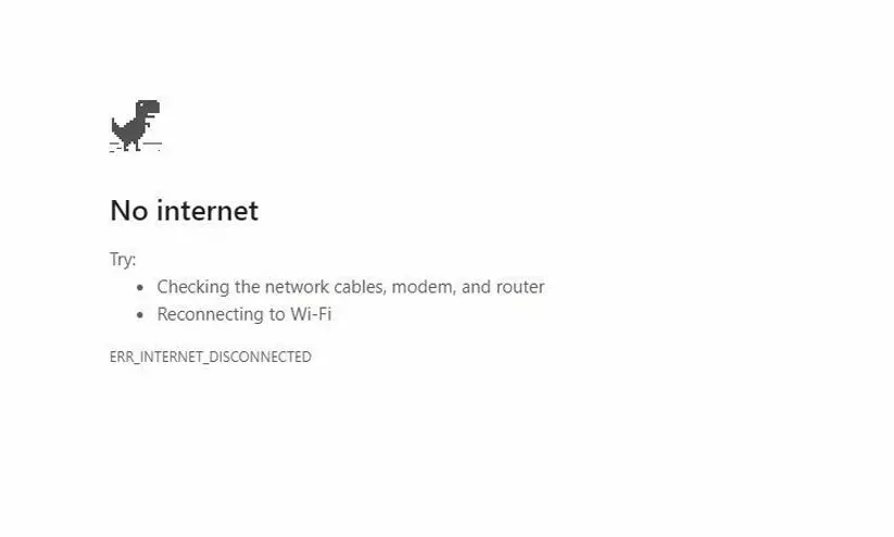 No Internet Connection