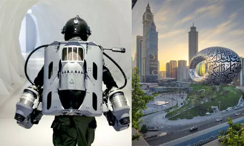 ആകാശത്തുനിന്ന്​ പറന്നിറങ്ങി; മ്യൂസിയത്തിലേക്ക്​ ക്ഷണക്കത്തുമായി അയൺ മാൻ