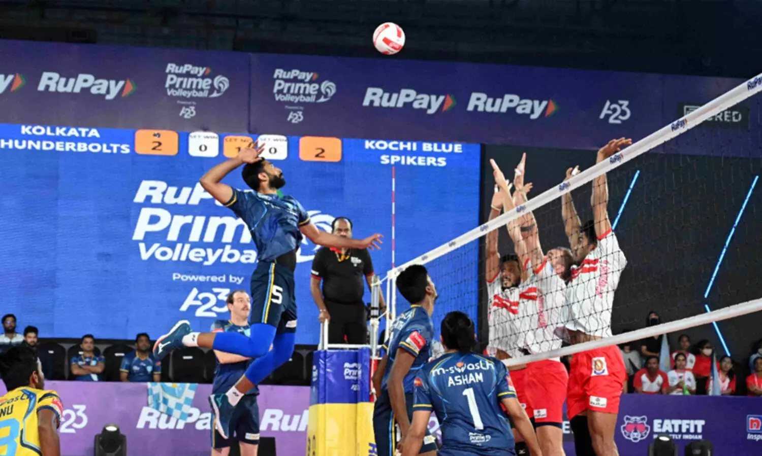 പ്രൈം വോളിബാള്‍ ലീഗ്: കൊച്ചിയെ വീഴ്ത്തി കൊല്‍ക്കത്ത രണ്ടാമത്