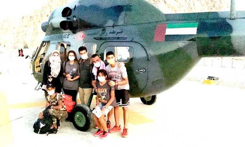 വാദി ഖുദാ പര്‍വതനിരയില്‍ കുടുങ്ങിയ ഏഴു പേരെ രക്ഷപ്പെടുത്തി