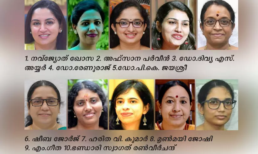 സം​സ്ഥാ​ന​ത്തെ 14ൽ 10 ​ജി​ല്ല​യും ഭ​രി​ക്കു​ന്ന​ത് വ​നി​ത ക​ല​ക്ട​ർ​മാ​ർ