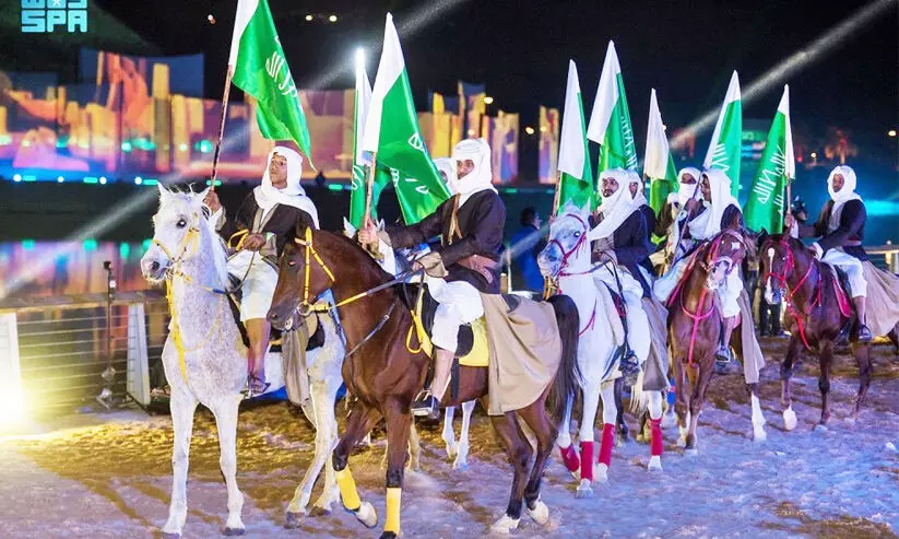 സൗ​ദി സ്ഥാ​പ​ക ദി​നം: വാ​ദി ന​മാ​റി​ൽ ഘോ​ഷ​യാ​ത്ര