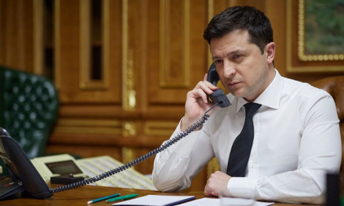 അമീറിനെ ഫോണിൽ വിളിച്ച്​  യുക്രെയ്​ൻ പ്രസിഡന്‍റ്​