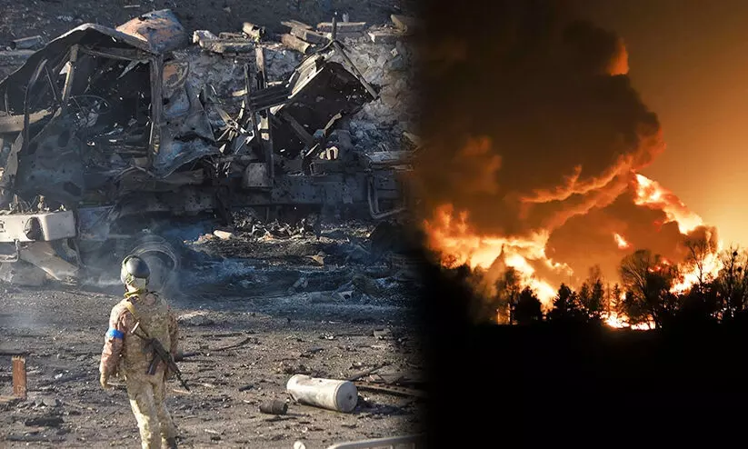 കിയവിൽ ഇന്ധനസംഭരണശാല ആക്രമിച്ചു; ഖാർകീവ് നഗരത്തിൽ പ്രവേശിച്ച് റഷ്യൻ സൈന്യം, വാതക പൈപ് ലൈൻ തകർത്തു