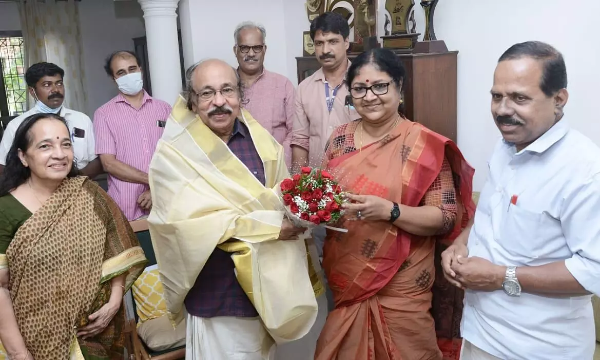 minister r bindu and sachidanandan