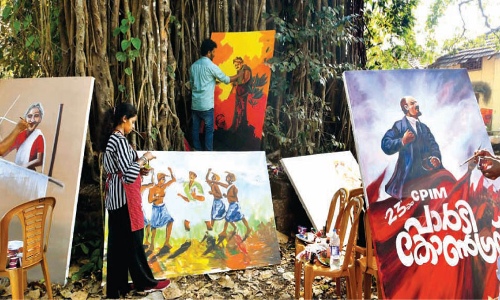 History of Communist Struggle in canvas