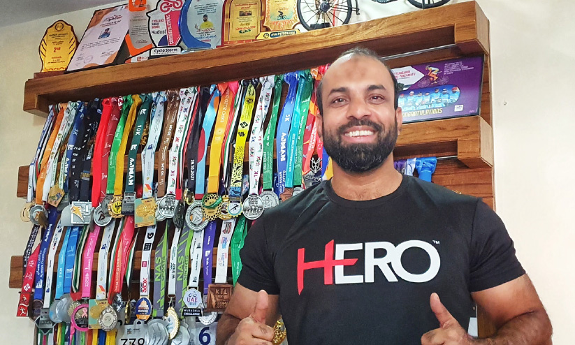 പ്രവാസലോകത്ത് സൈക്ലിങ് മെഡലുകൾ സ്വന്തമാക്കി സലീം പ്രവാസലോകത്ത് സൈക്ലിങ് മെഡലുകൾ സ്വന്തമാക്കി സലീം