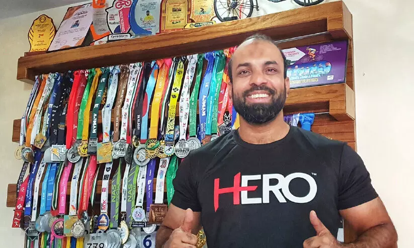 പ്രവാസലോകത്ത് സൈക്ലിങ് മെഡലുകൾ സ്വന്തമാക്കി സലീം
