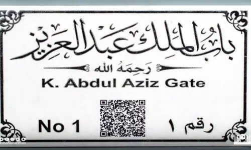 ഹ​റ​മി​ലെ പ്ര​ധാ​ന ക​വാ​ട​ങ്ങ​ളി​ൽ​ ക്യൂ.​ആ​ർ കോ​ഡ്​​ പ​തി​ച്ചു