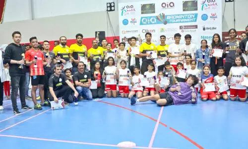 ആ​വേ​ശ​ സ്മാ​ഷു​ക​ളു​മാ​യി ഖി​യ ബാ​ഡ്​​മി​ന്‍റ​ൺ