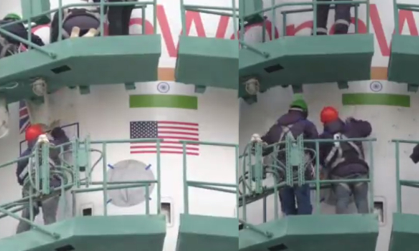 റഷ്യയുടെ സ്പേസ് റോക്കറ്റിൽ ഇന്ത്യൻ പതാക മാത്രം; യു.എസ്, യു.കെ, ജപ്പാൻ പതാകകൾ മറച്ചു -VIDEO റഷ്യയുടെ സ്പേസ് റോക്കറ്റിൽ ഇന്ത്യൻ പതാക മാത്രം; യു.എസ്, യു.കെ, ജപ്പാൻ പതാകകൾ മറച്ചു -VIDEO