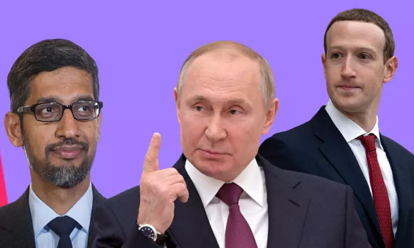 യുദ്ധത്തിന് പ്രേരിപ്പിക്കുന്നു; ഗൂഗിളിനും മെറ്റയ്ക്കും ഉത്തരവാദിത്തമെന്ന് റഷ്യ യുദ്ധത്തിന് പ്രേരിപ്പിക്കുന്നു; ഗൂഗിളിനും മെറ്റയ്ക്കും ഉത്തരവാദിത്തമെന്ന് റഷ്യ