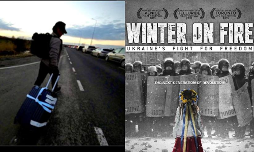 Hollywood star flees with refugees; Crossing the Ukrainian border on foot