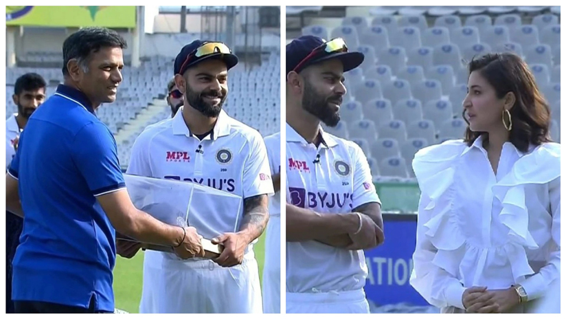 100-ാം ടെസ്റ്റ് കളിക്കുന്ന കോഹ്ലിക്ക് ദ്രാവിഡിൻെറ വക തൊപ്പി സമ്മാനം 100-ാം ടെസ്റ്റ് കളിക്കുന്ന കോഹ്ലിക്ക് ദ്രാവിഡിൻെറ വക തൊപ്പി സമ്മാനം