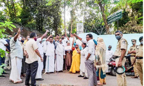 കെ-റെയിൽ കല്ലിടൽ നാട്ടുകാർ തടഞ്ഞു
