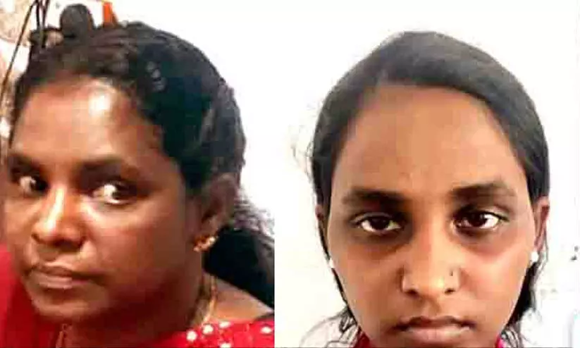 വയോധികയുടെ മുഖത്ത് കുരുമുളക് സ്പ്രേ അടിച്ച് മാല മോഷണം; മാതാവും മകളും അറസ്റ്റിൽ
