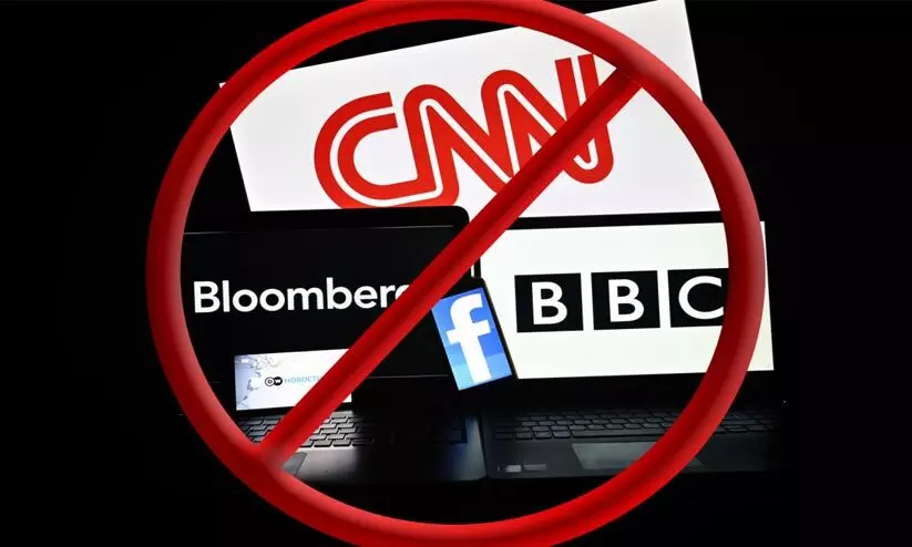 റഷ്യയില്‍ പ്രവര്‍ത്തനം നിര്‍ത്തി ആഗോള മാധ്യമങ്ങൾ