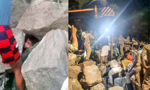 Trapped in the sea wall Hours; This is Shiasins second birth