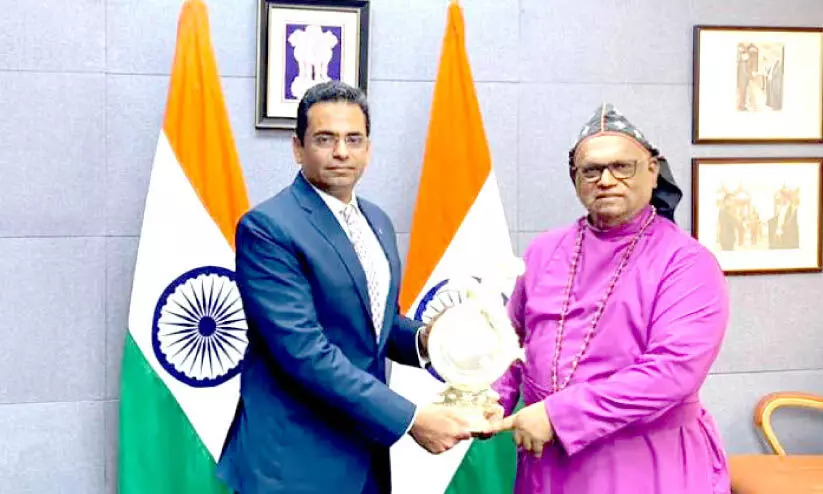 മാര്ത്തോമ മെത്രാപ്പൊലീത്ത ഇന്ത്യന് സ്ഥാനപതിയെ സന്ദര്ശിച്ചു മാര്ത്തോമ മെത്രാപ്പൊലീത്ത ഇന്ത്യന് സ്ഥാനപതിയെ സന്ദര്ശിച്ചു