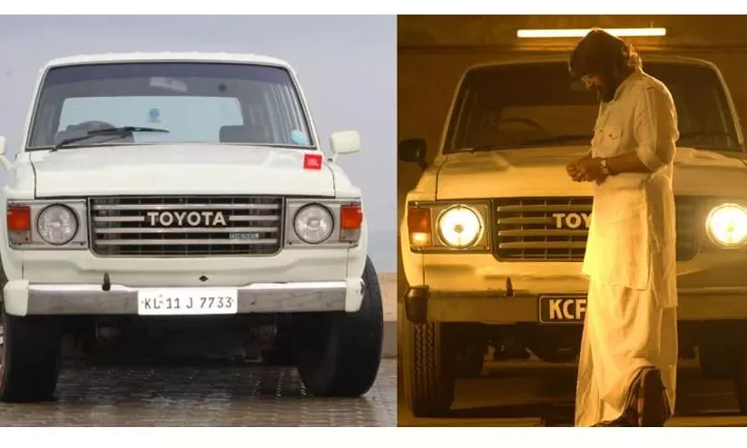 This is Michaels own Toyota Land Cruiser; The vehicle arrived from Singapore, the first to reach the cinema