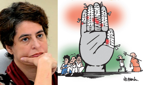 തകർന്ന് കോൺഗ്രസ്; തിരിച്ചടി പ്രിയങ്കക്കും തകർന്ന് കോൺഗ്രസ്; തിരിച്ചടി പ്രിയങ്കക്കും