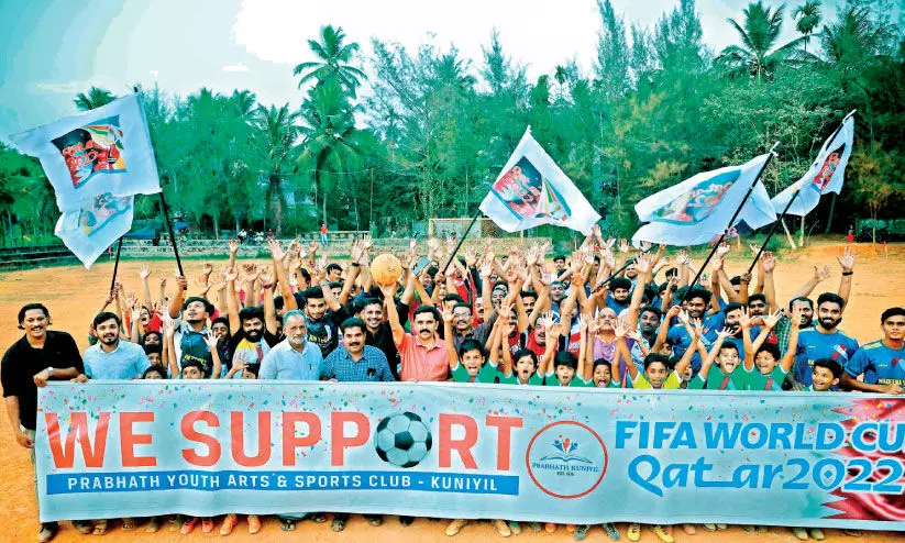 Parade of club workers in support of the World Cup