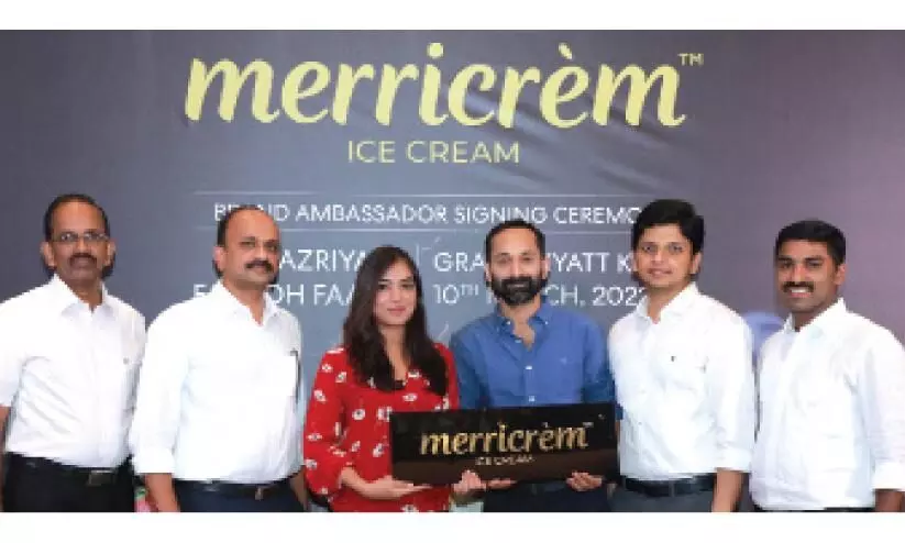 Fahadh faasil and Nazriya become brand ambassadors for Merri Cream Ice Cream