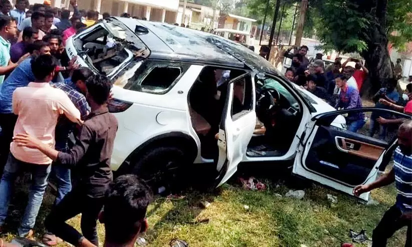 Suspended Odisha MLAs Car Runs Into Crowd, 22 Injured Suspended Odisha MLAs Car Runs Into Crowd, 22 Injured