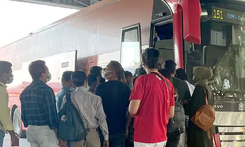 തി​ര​ക്കേ​റി; ദു​ബൈ എ​ക്സ്പോ ബ​സി​ന് ടോ​ക്ക​ണ്‍ ഏ​ര്‍പ്പെ​ടു​ത്തി റാ​ക്ട