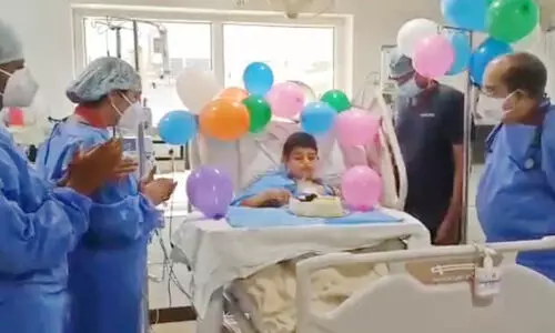 വിഷ്ണുവിന്റെ ഹൃദയവുമായി പുതുജീവിതത്തിലേക്ക് കടന്ന ദിവസംതന്നെ ദീക്ഷിതിന് ഐ.സി.യുവിൽ പിറന്നാളാഘോഷം