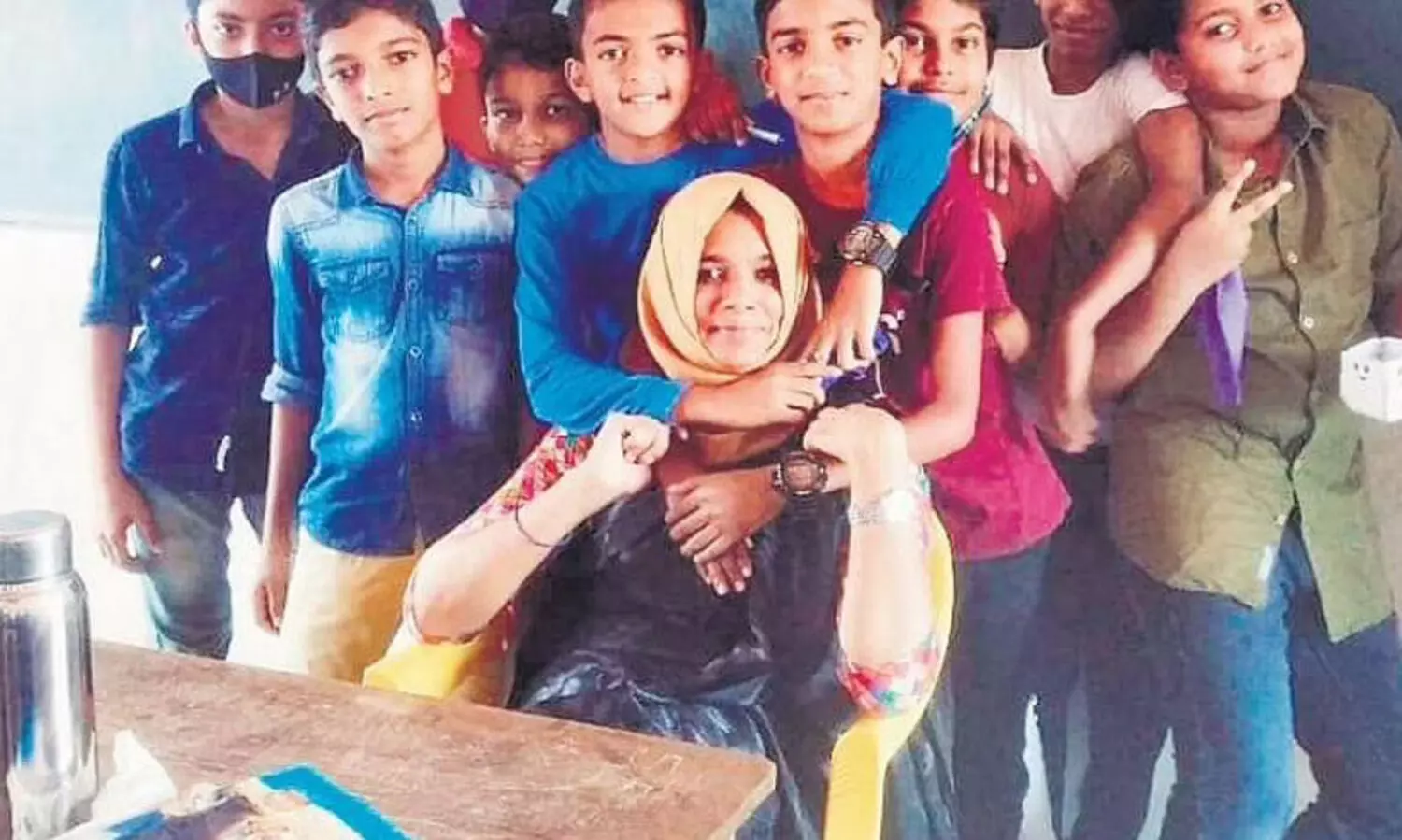 Teacher and students gone viral after singing Srivalli