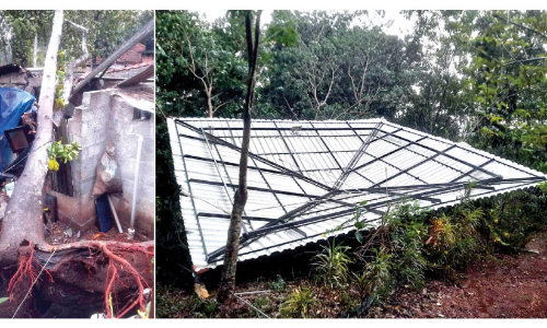 കി​ഴ​ക്ക​ൻ മേ​ഖ​ല​യി​ൽ നാ​ശം വി​ത​ച്ച്​ വേ​ന​ൽ​മ​ഴ