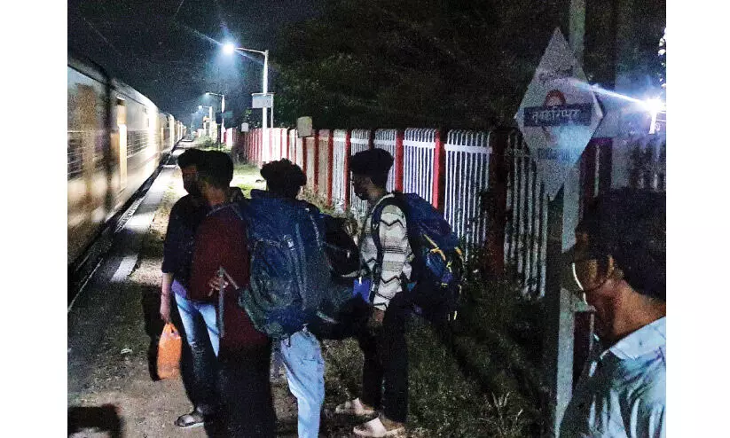 പ്ലാറ്റ്‌ഫോമിൽ കാടുകയറി; യാത്രക്കാർ വള്ളിപ്പടർപ്പുകളിൽ കുരുങ്ങും