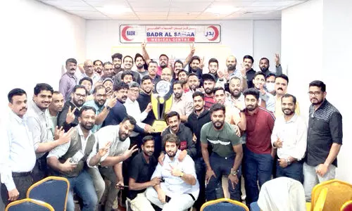 കെഫാക് വിജയം; കെ.ഇ.എ കുവൈത്തിന് സ്വീകരണം നൽകി ബദർ അൽ സമ