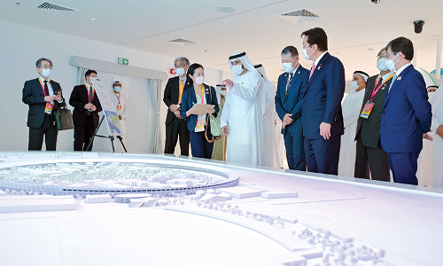 എക്സ്​പോ 2025:  ശൈഖ്​ ഹംദാൻ ജപ്പാൻ മന്ത്രിയുമായി കൂടിക്കാഴ്ച നടത്തി