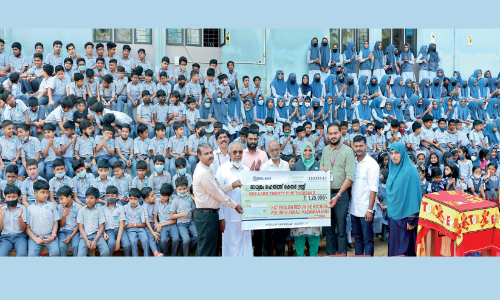 NCT English Medium High School students with consolation for needy patients