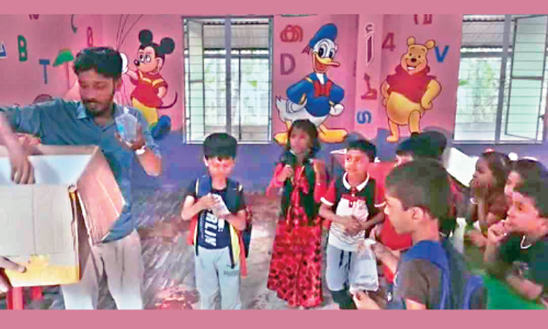 Fish for students on sons birthday Presented by the teacher