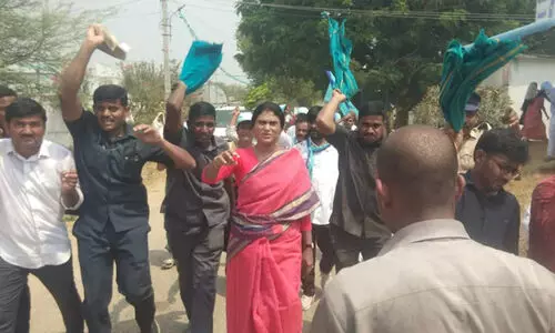 ആന്ധ്രപ്രദേശ് മുഖ്യമന്ത്രിയുടെ സഹോദരിയുടെ പദയാത്രക്ക് നേരെ തേനീച്ചക്കൂട്ടത്തിന്‍റെ ആക്രമണം