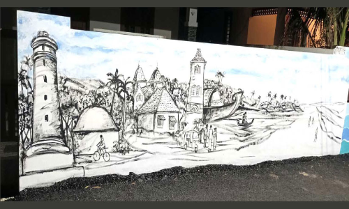 Artists fill the walls with the history and heritage of Alappuzha