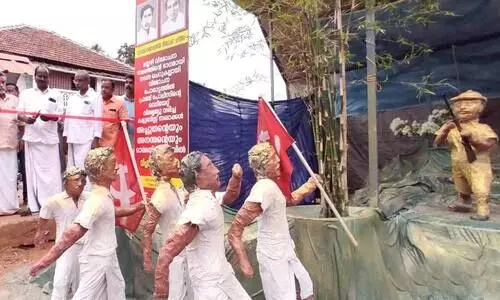 സി.പി.എം പാർട്ടി കോൺഗ്രസ്: മാഹിയിൽ ഫ്രഞ്ച് വിരുദ്ധ ഒളിപ്പോരിന് ശില്പഭാഷ്യം