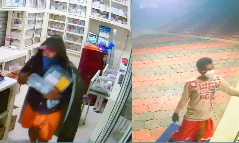 A robbery took place at a medical store in Kallambalam