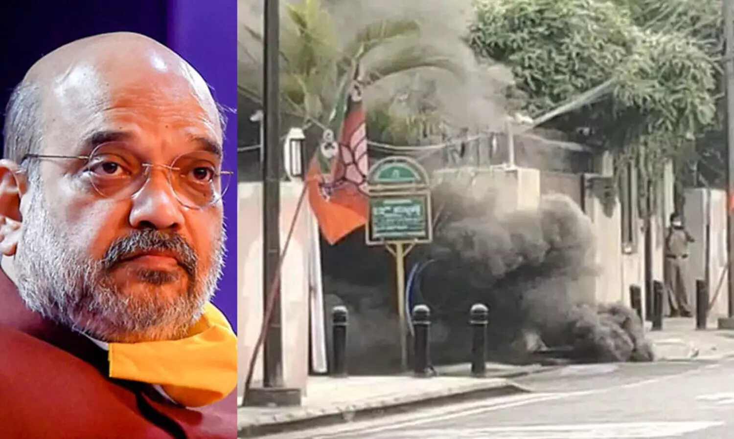 ബംഗളൂരുവിൽ അമിത് ഷാ സഞ്ചരിച്ച വഴിയിൽ സ്ഫോടനം; ഭൂമിക്കടിയിൽനിന്ന് കരിമ്പുകയും ശബ്ദവും