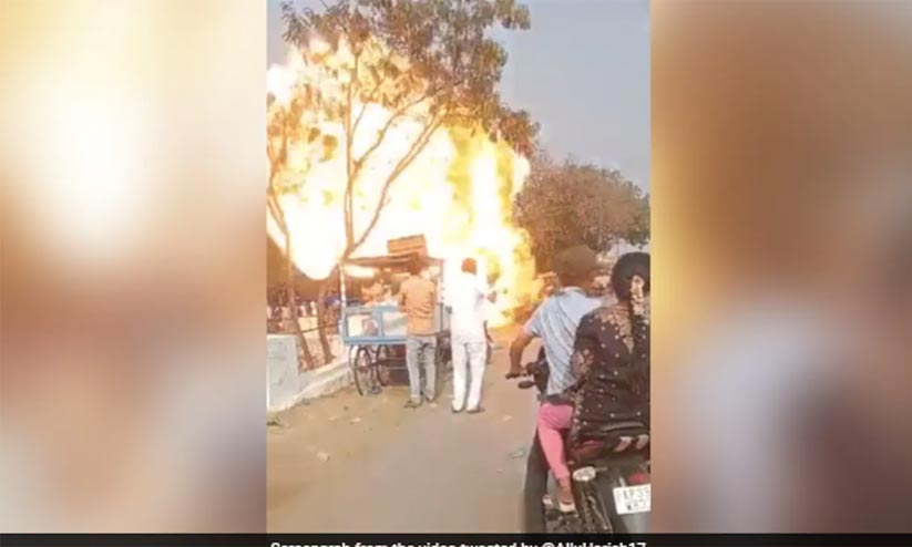 387 കിലോമീറ്റർ ഓടിച്ച് വാഹനപൂജക്ക് കൊണ്ടുവന്ന ബൈക്ക് തീപ്പിടിച്ച് പൊട്ടിത്തെറിച്ചു