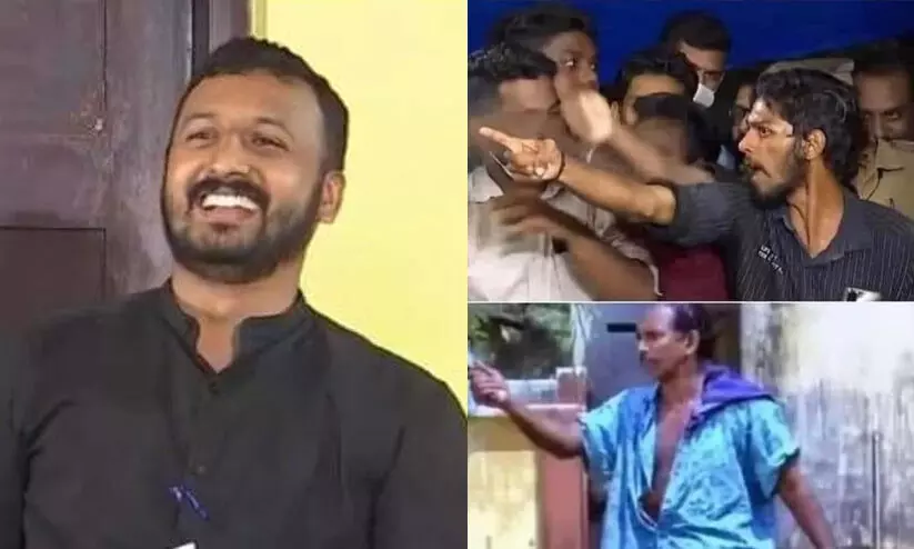 ഇറങ്ങി വന്നാൽ കാണിച്ചുതരാമെന്ന് വെല്ലുവിളി; നെഞ്ചുവിരിച്ച് ഇറങ്ങിച്ചെന്ന് രാഹുൽ മാങ്കൂട്ടത്തിൽ