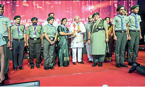 Goodwill English School in full on the Scouts and Guides Award