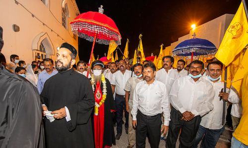 കാതോലിക്ക ബാവക്ക് സ്വീകരണം നൽകി