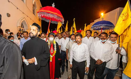 കാതോലിക്ക ബാവക്ക് സ്വീകരണം നൽകി