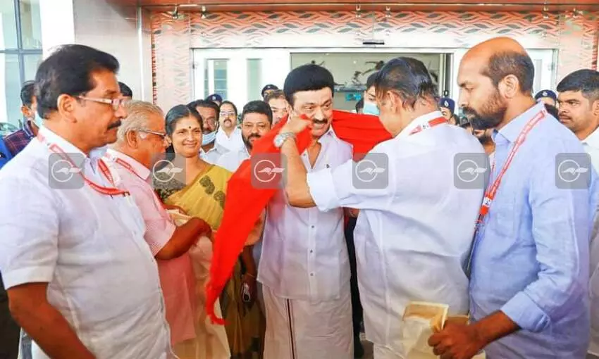 CPM seminar: Stalin arrives in Kannur CPM seminar: Stalin arrives in Kannur